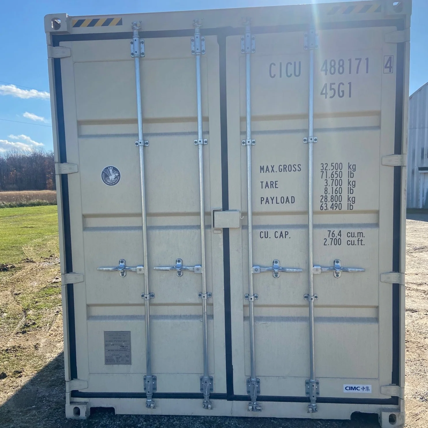 40 foot high cube shipping container